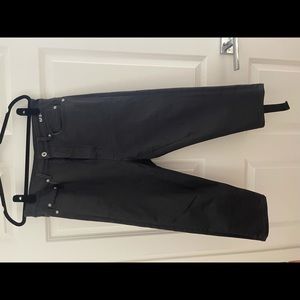 Waxed Black Jean Cropped Rick Owens DRKSHDW